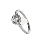 White Gold Engagement Ring in White Diamonds